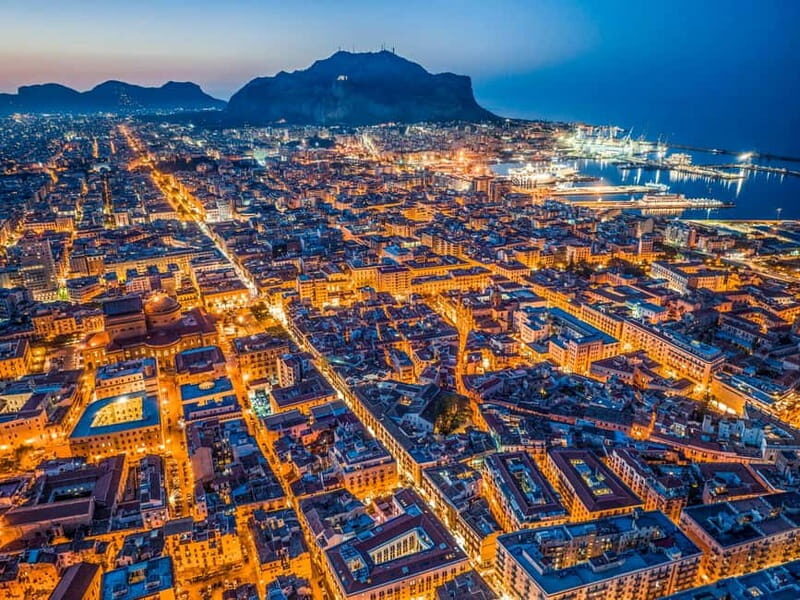 Palermo: Grand Night Tour in CruiserCar - Teatro Massimo at night: opera-house grandeur without the daytime crowd